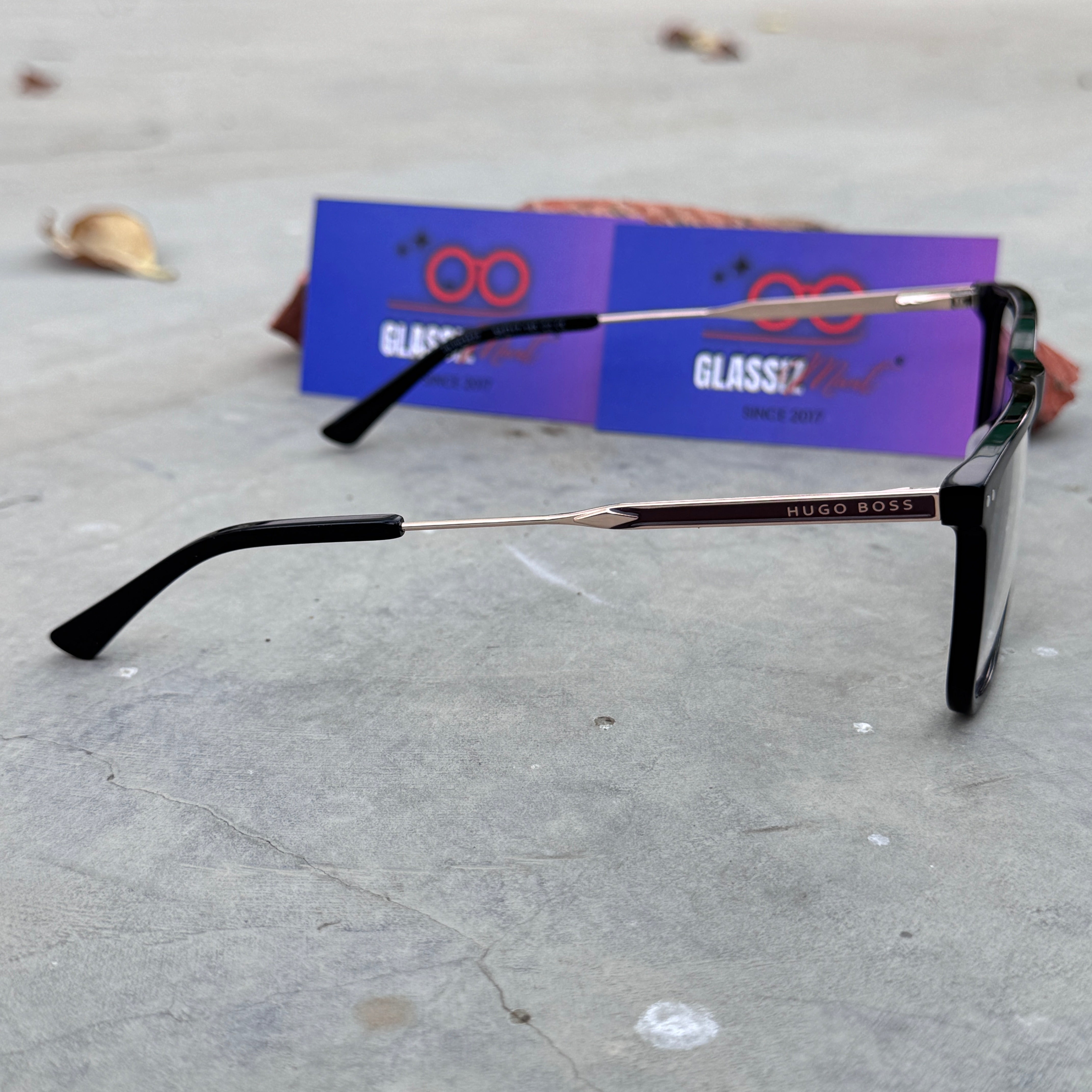 Boss – 4342 – 54 – Golden Black - Acetate- Metal - Optics – Unisex - Premium