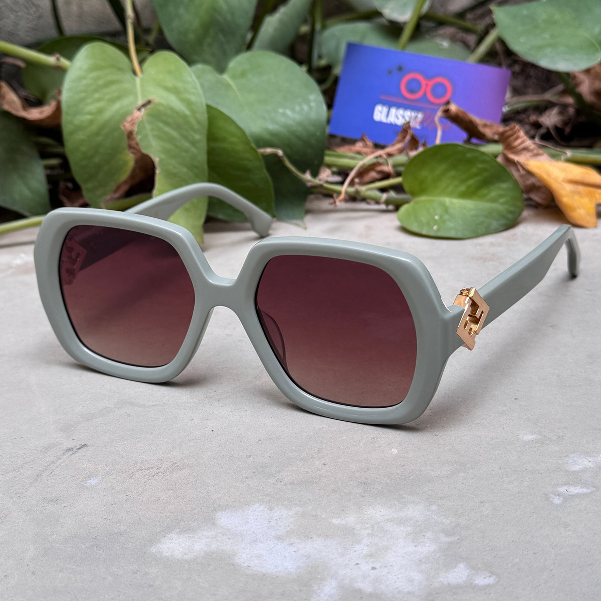 Fendi  – 40139 - 54 – Green Brown – Acetate - Sunglasses – Ladies - Premium
