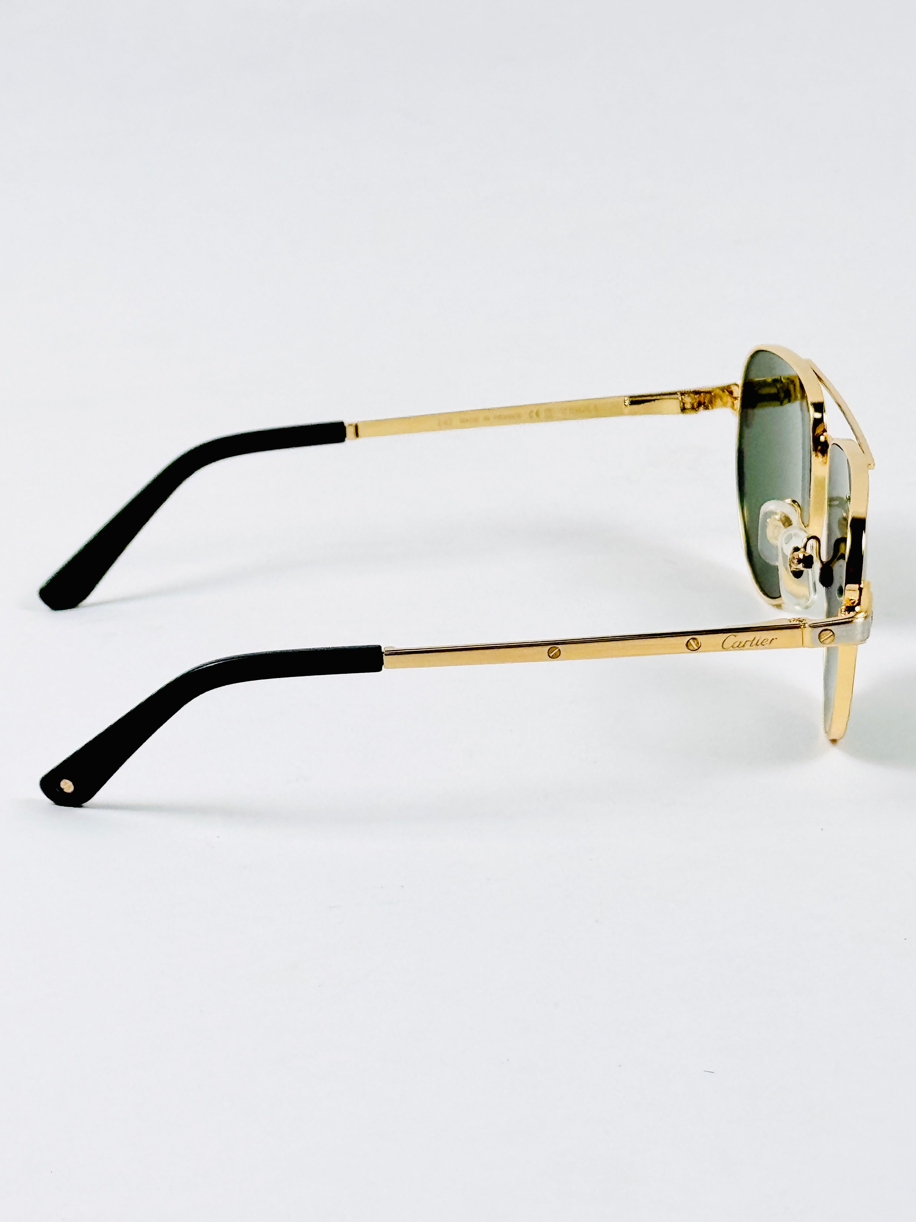 Cartier – CT0425 - 59 – Golden Green - Metal - Sunglasses – Unisex - Premium