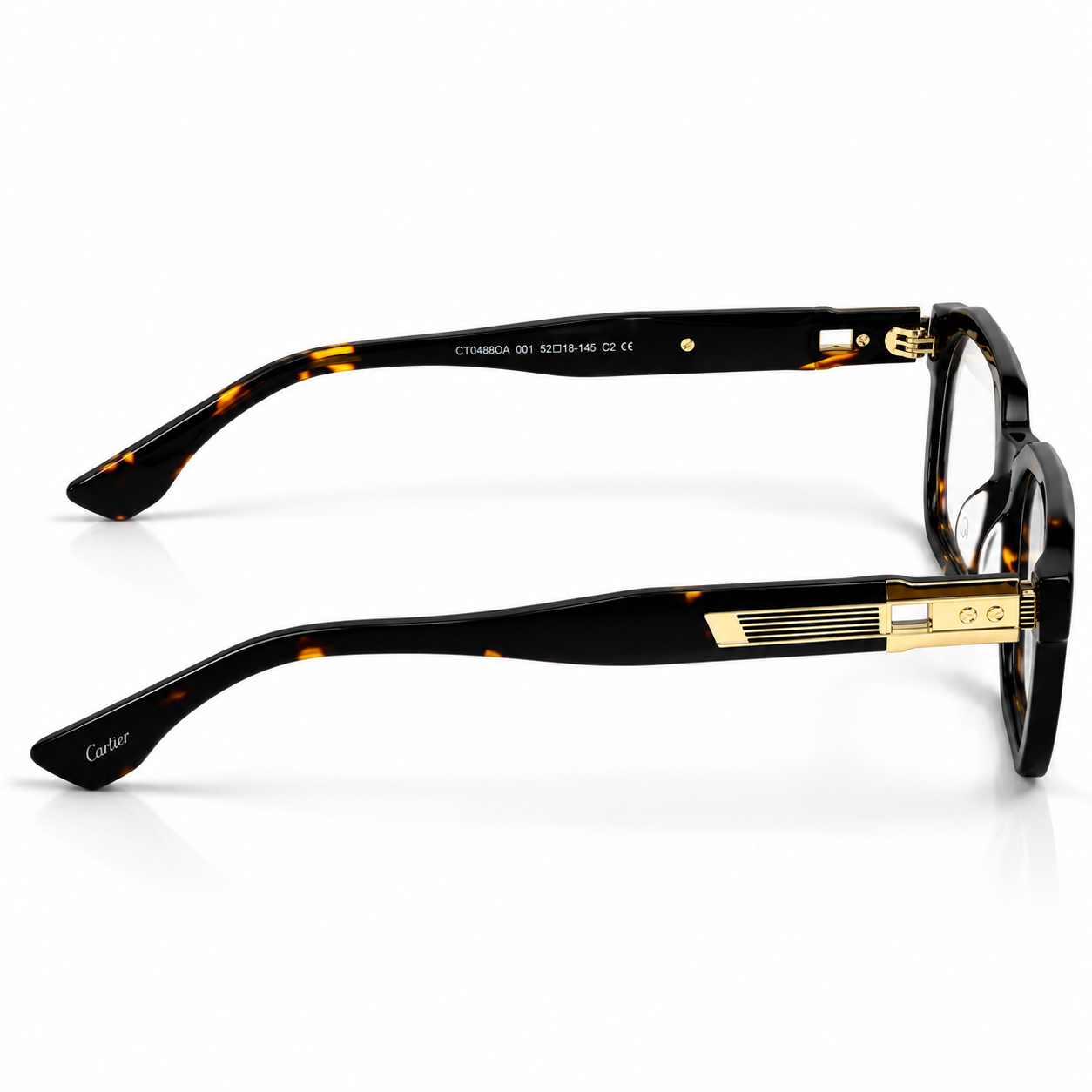 Cartier – 25266 – 52 – Tortoise –  Acetate- Optics – Unisex - Premium