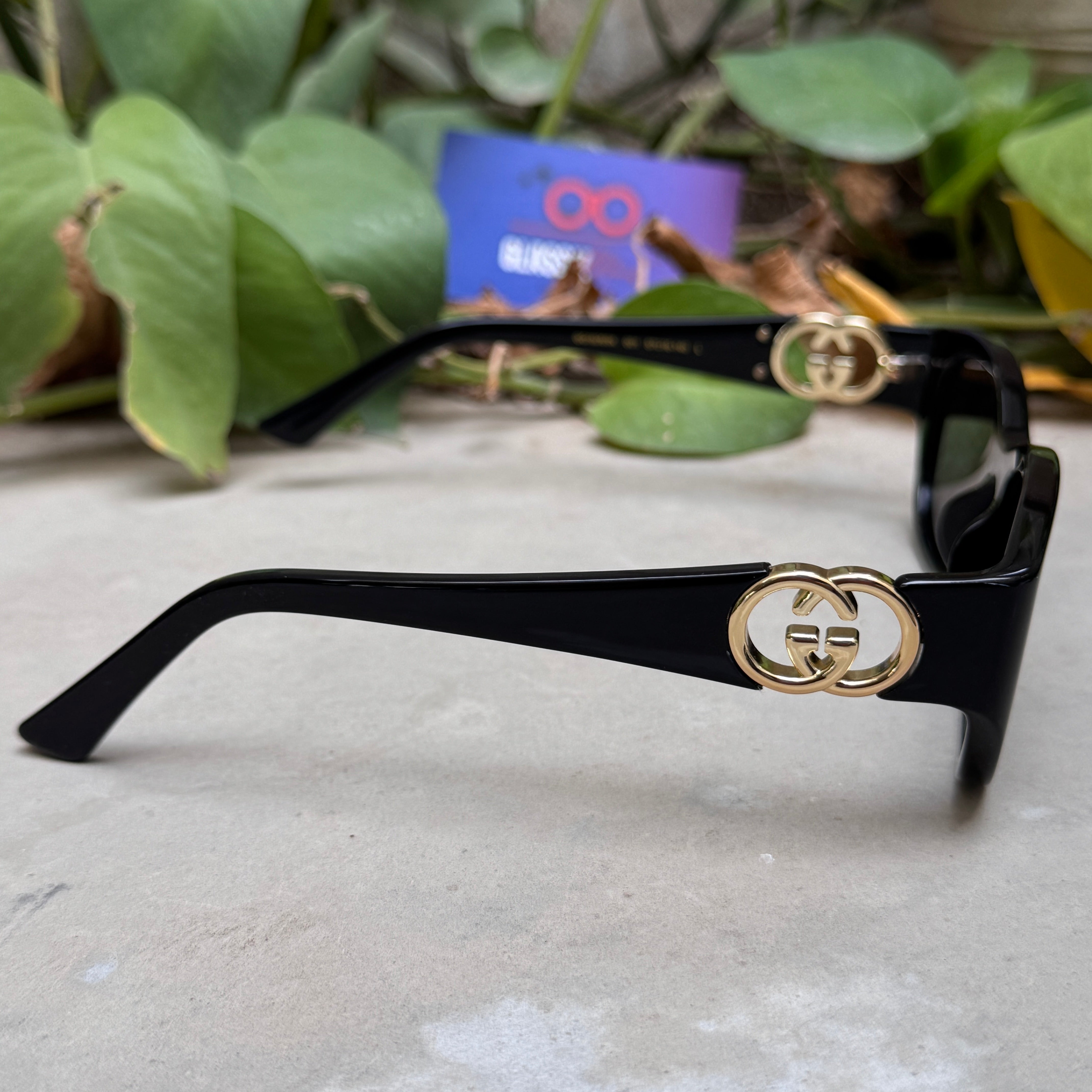Gucci – 1826 - 57 - Black – Acetate - Sunglasses – Ladies - Premium