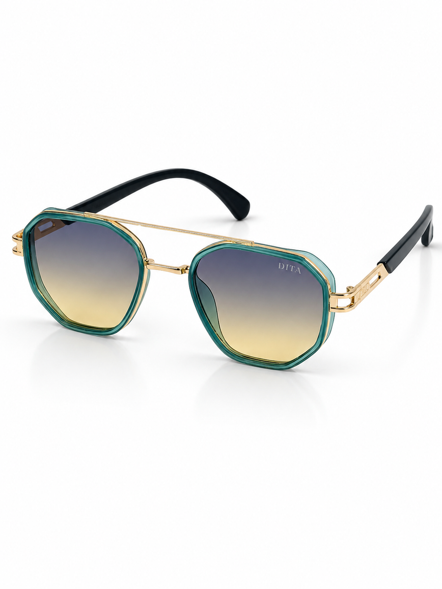 Dita – 2631 – 57 – Golden Green Multi – Metal – Sunglasses – Unisex