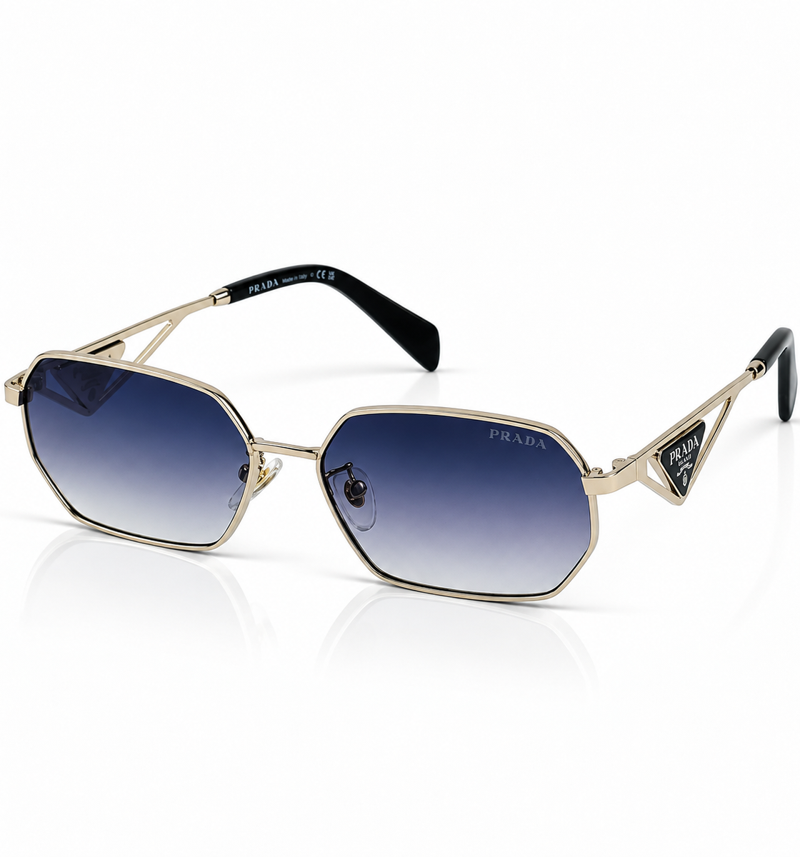 Prada – PRA51S - 58 – Silver Black – Metal - Sunglasses – Unisex - Premium