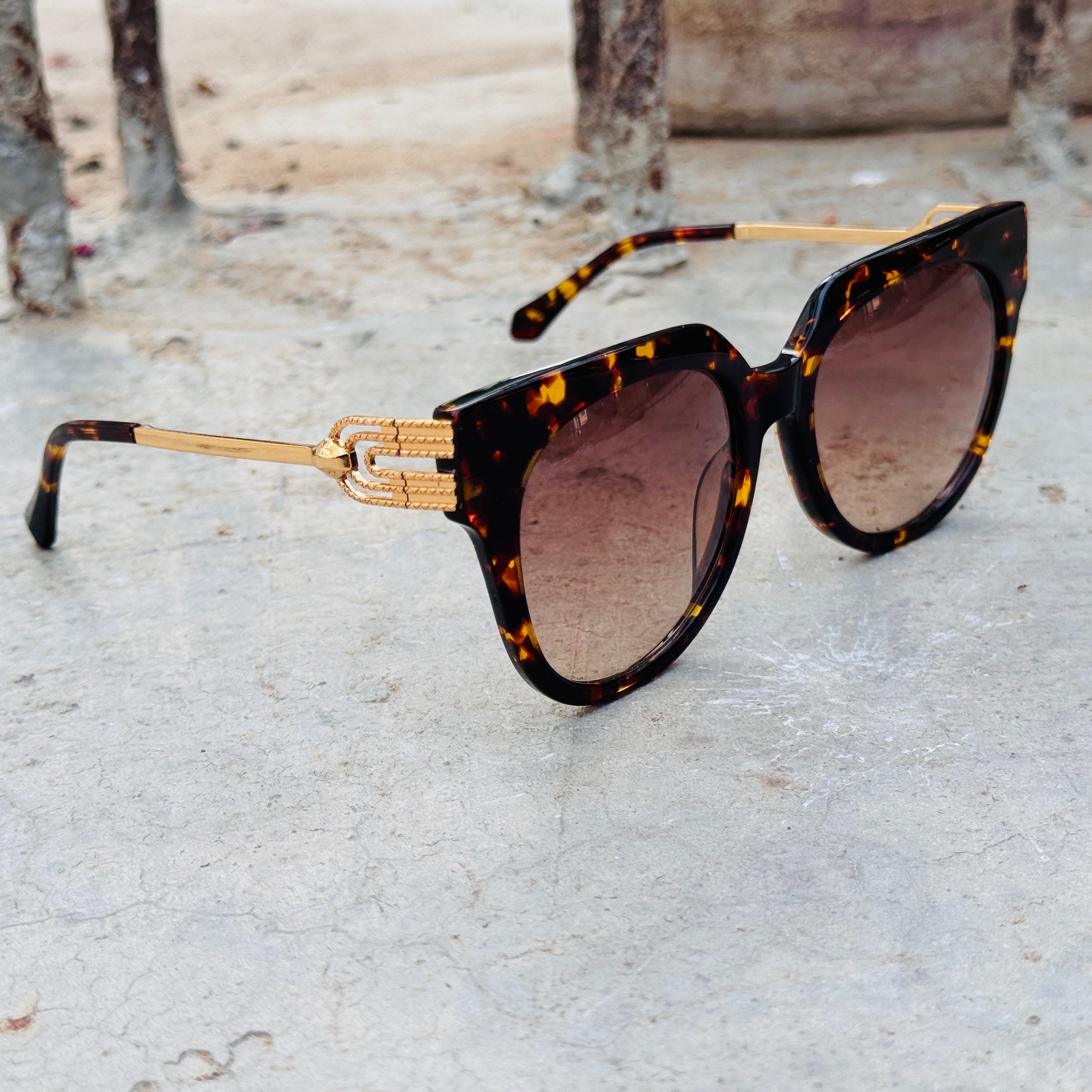 Miu Miu - 51P - 57 – Golden Brown - Acetate- Metal - Sunglasses – Ladies - Premium