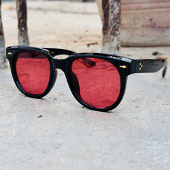 Moscot – 6010 – 51 - Black Red – Acetate  – Sunglasses - Unisex