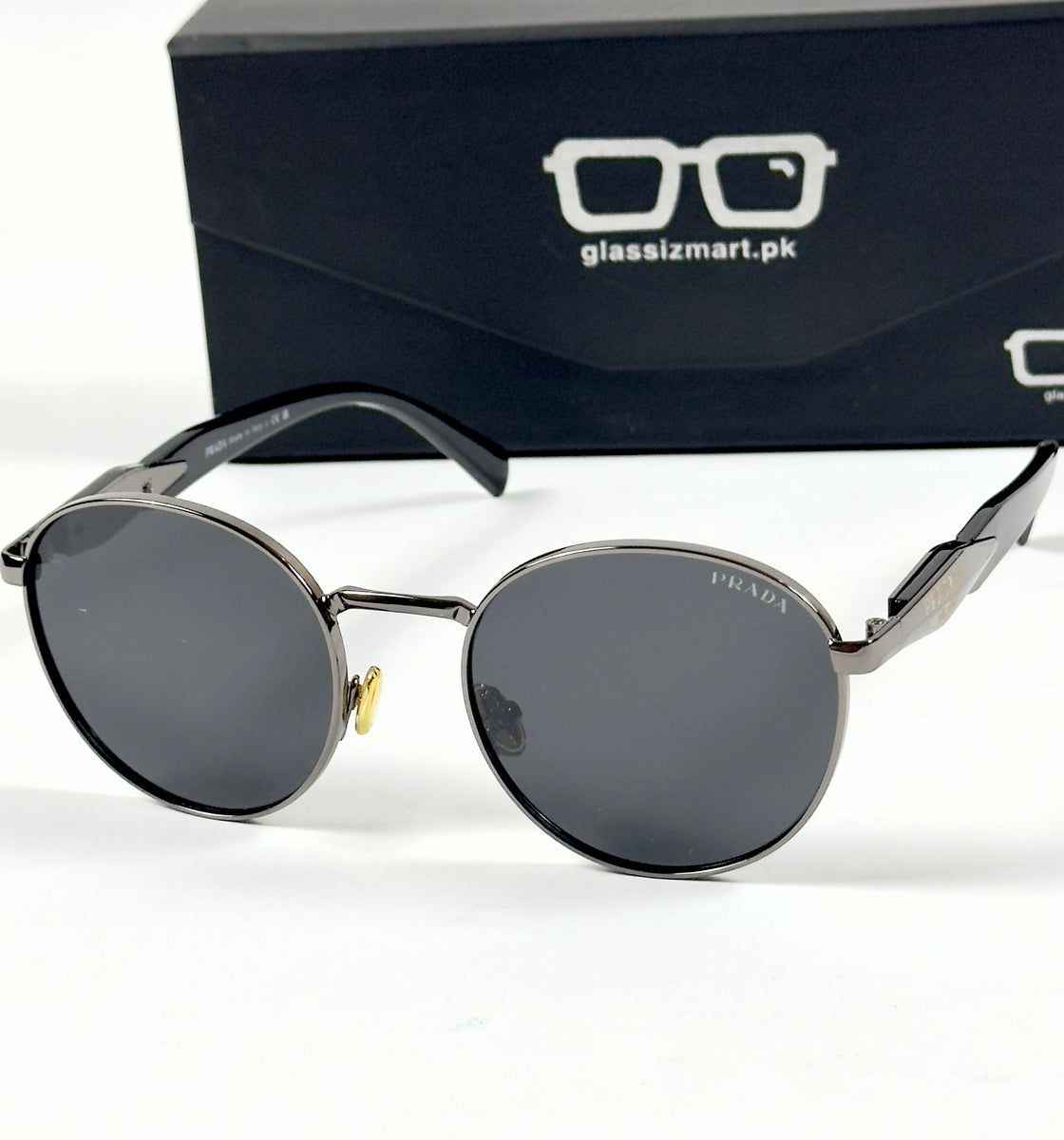Prada – 56ZS – 54 – Grey Black – Metal – Sunglasses – Unisex