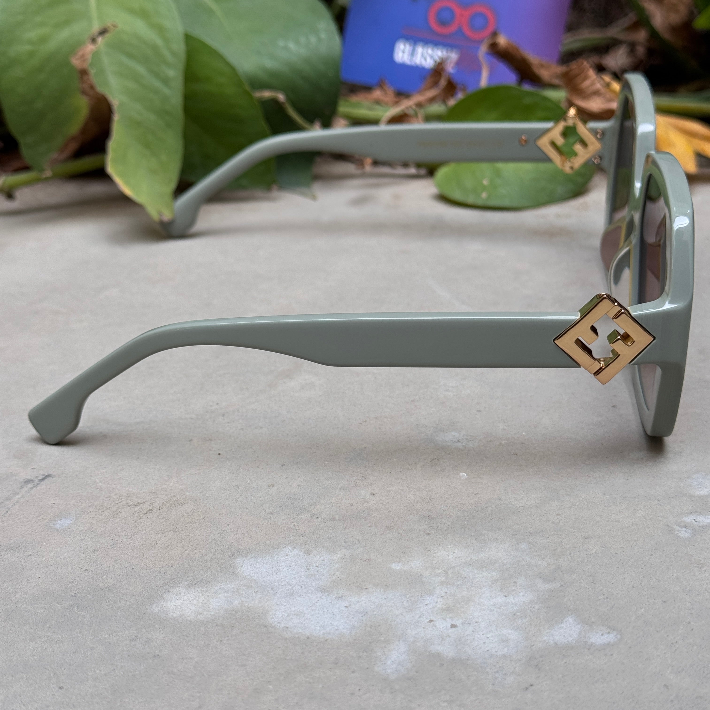 Fendi  – 40139 - 54 – Green Brown – Acetate - Sunglasses – Ladies - Premium