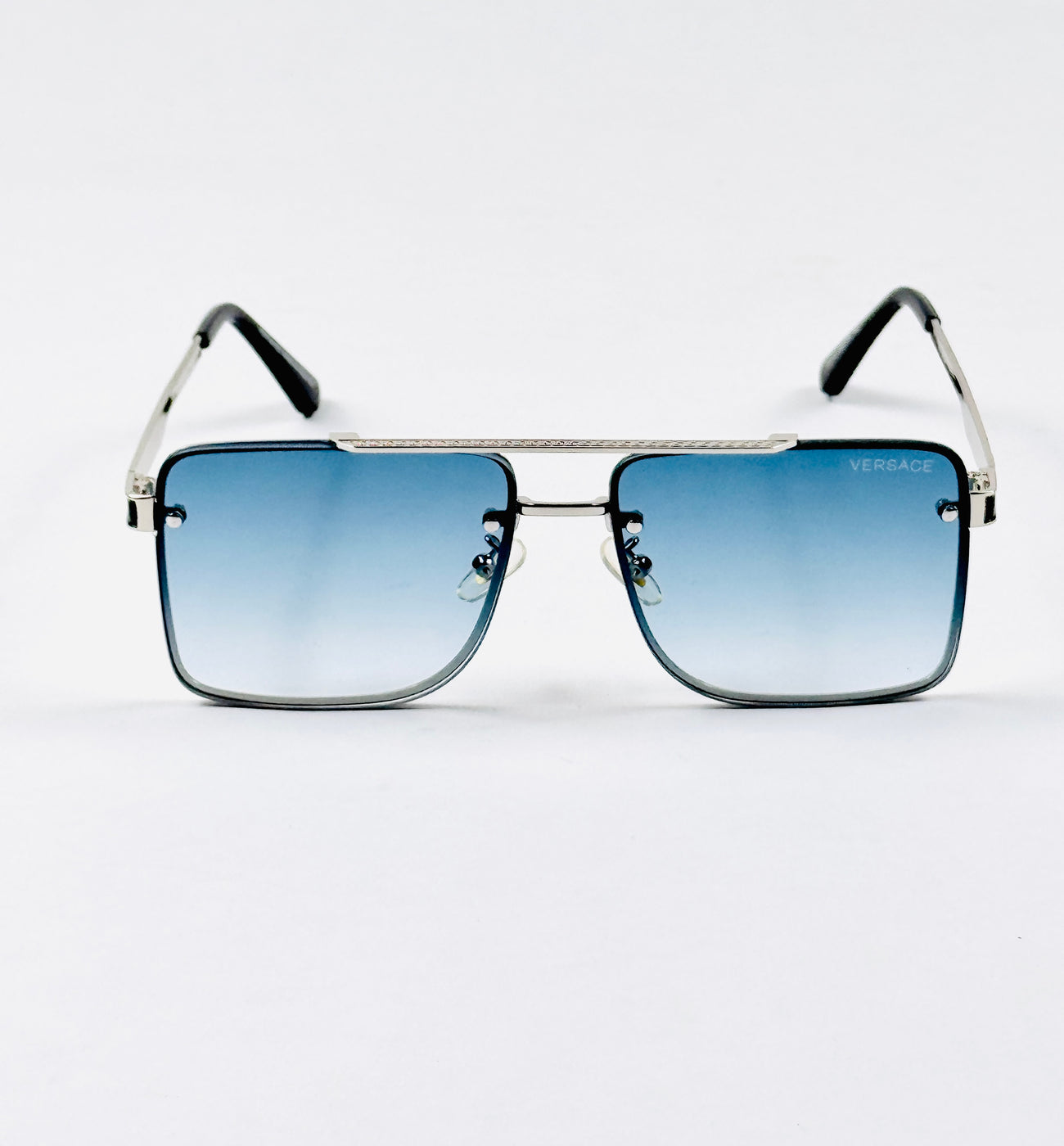 Versace – 22172 – 58 – Silver Blue – Metal – Sunglasses – Unisex