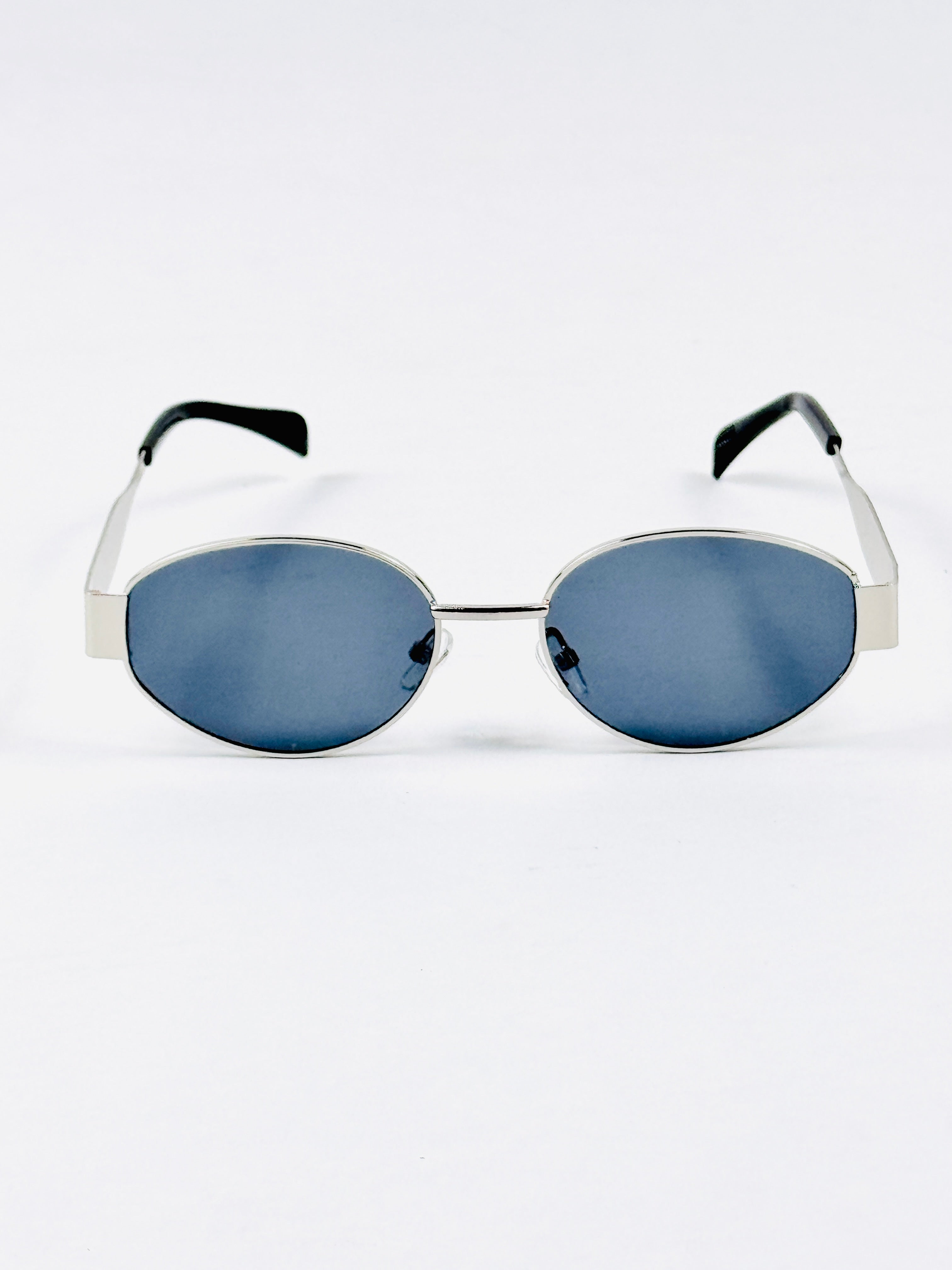 Celine – Triomphe - 55 – Silver Black – Metal – Sunglasses - Unisex