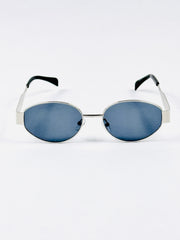 Celine – Triomphe - 55 – Silver Black – Metal – Sunglasses - Unisex