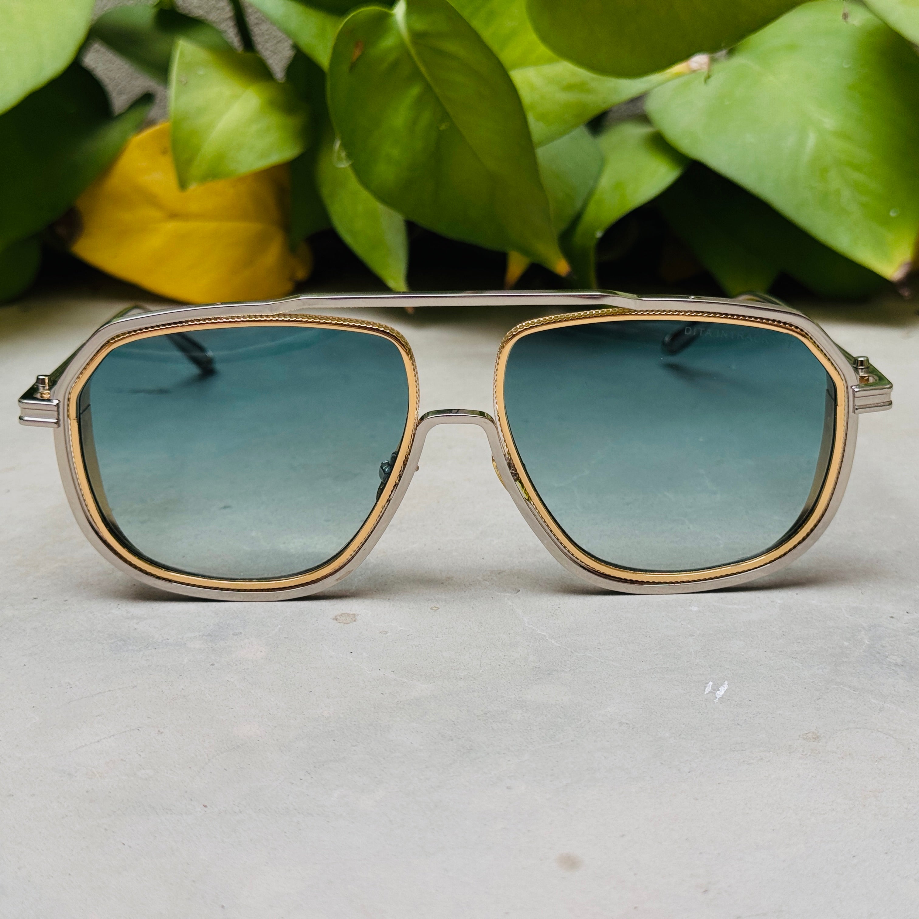 Dita – 164 - 59 –  Silver Blue Gradient - Metal - Sunglasses – Unisex - Premium (Made In Japan)