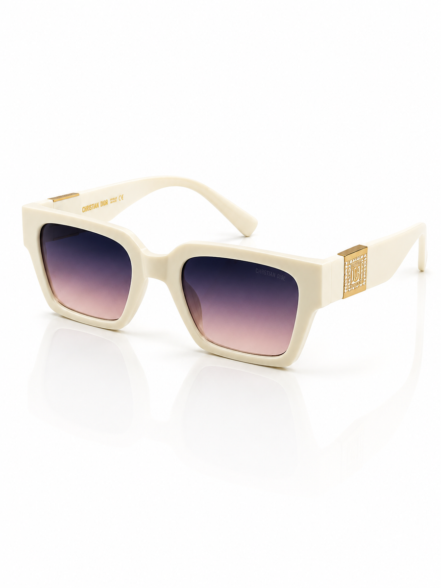 Burberry’s - 9017 – 50 – White Pink – Acetate – Sunglasses – Unisex