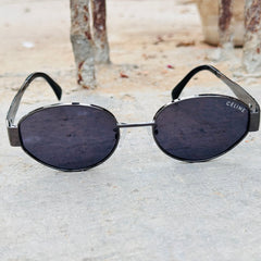 Celine – 1167 - 55 – Grey Black – Metal – Sunglasses - Ladies