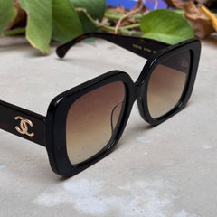 Chanel – 9149 - 55 – Black Brown Gradient – Acetate - Sunglasses – Ladies - Premium