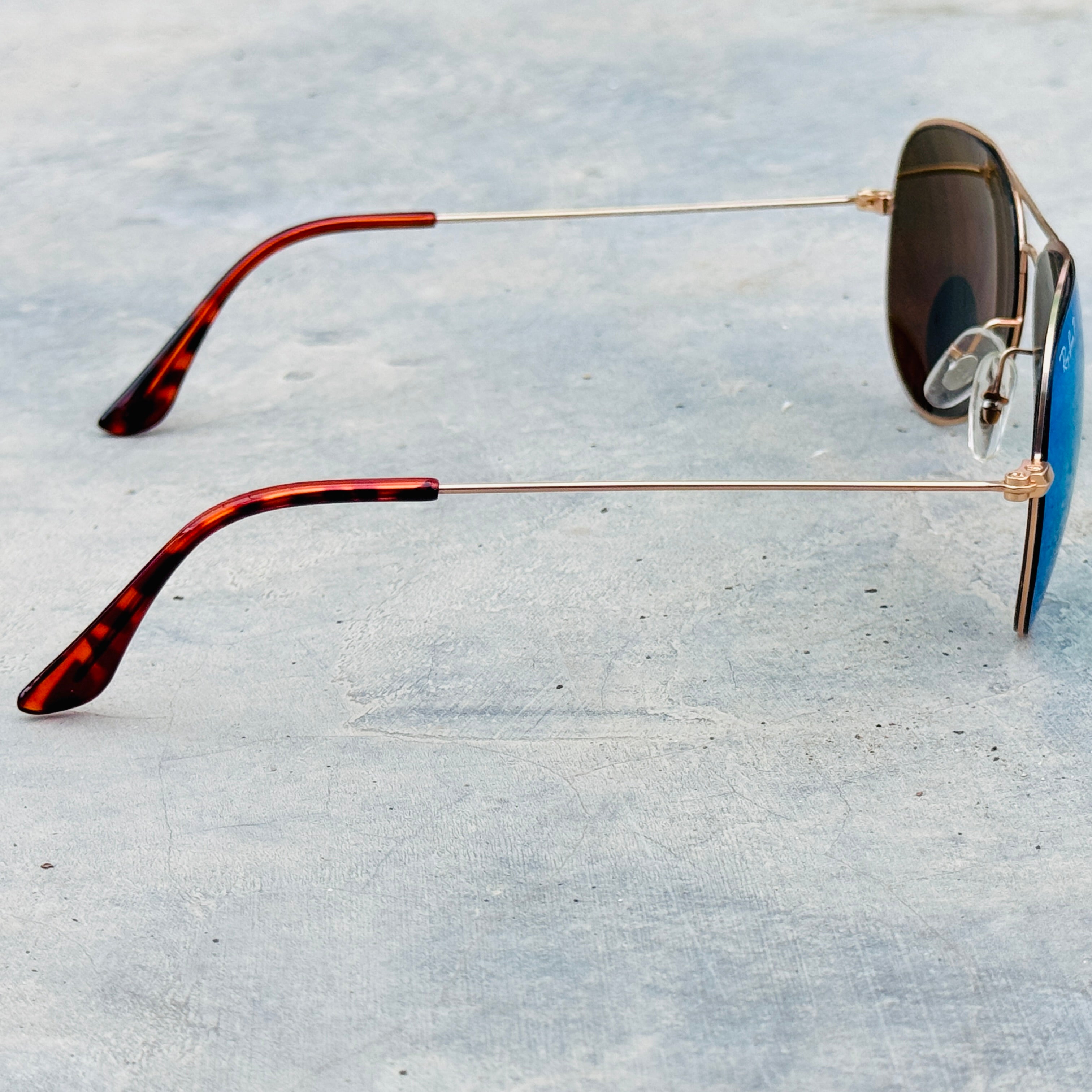 Rayban – 3513 – 58 – Golden Mercury – Metal – Sunglasses – Unisex