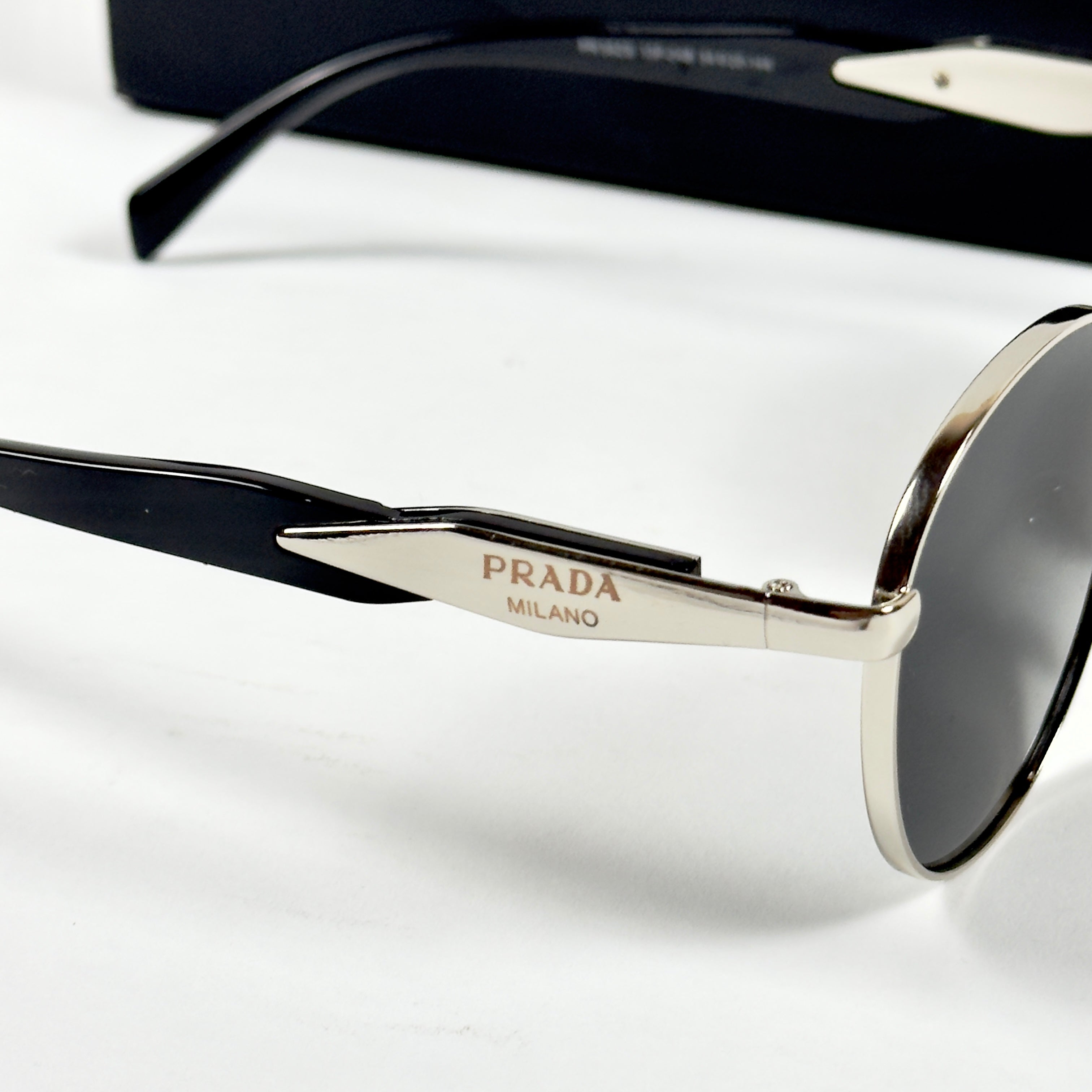Prada – 56ZS – 54 – Silver Black – Metal – Sunglasses – Unisex