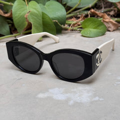 Chanel – 5524 – 53 – Black White – Acetate - Sunglasses – Women - Premium