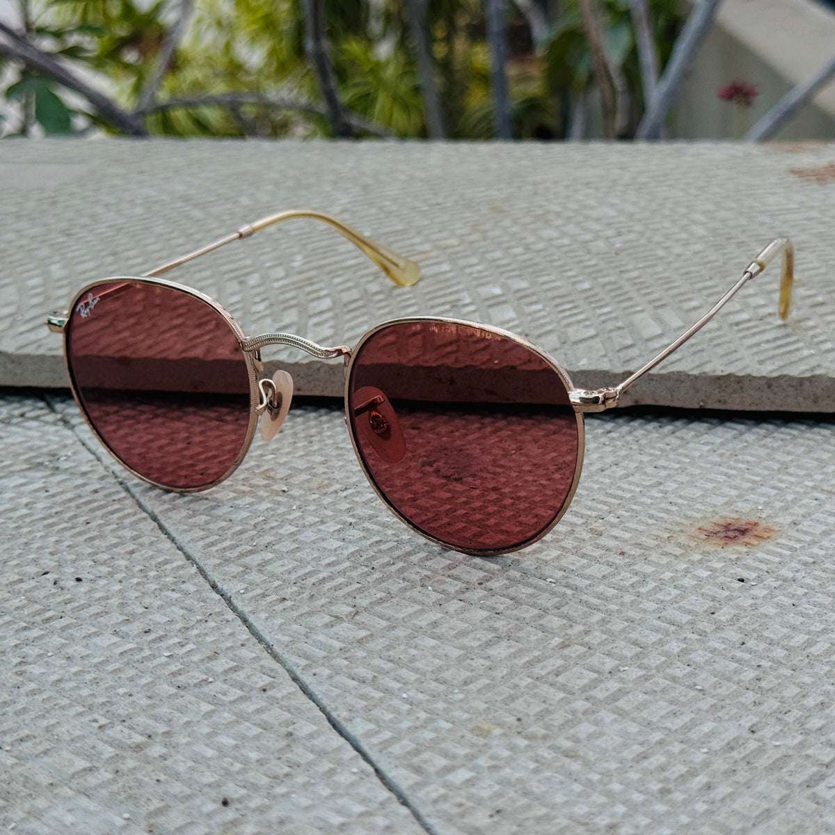 Rayban – 3447 – 50 – Golden Pink – Metal – Sunglasses – Unisex - Premium