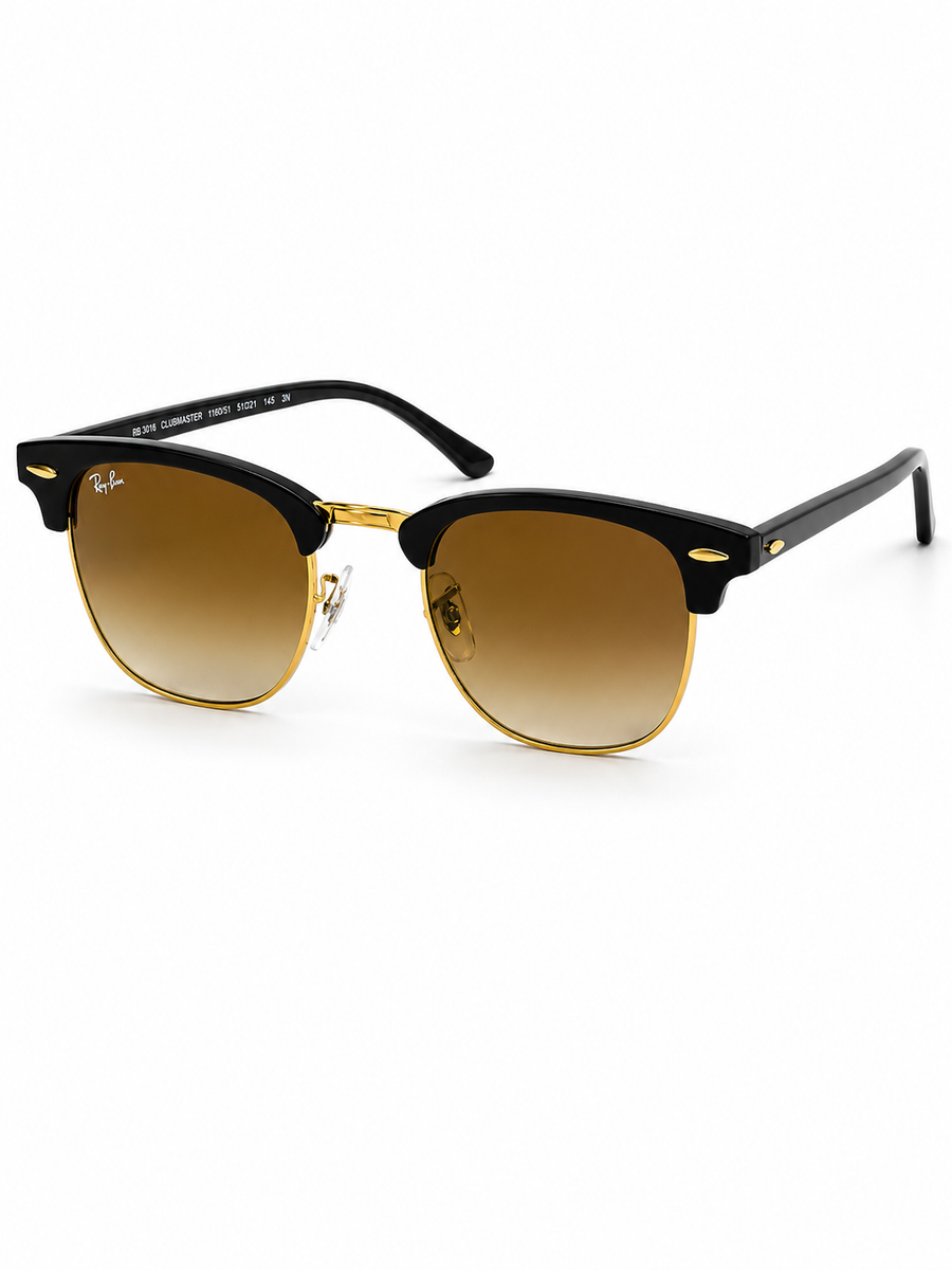 Ray Ban – 3016 – Clubmaster – Golden Brown – Sunglasses - Premium