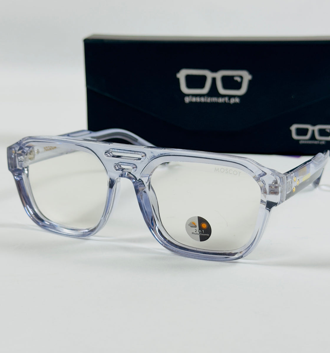 Moscot – P408 - 58 - Transparent Blue – Acetate  – Optics - Unisex (Transition)