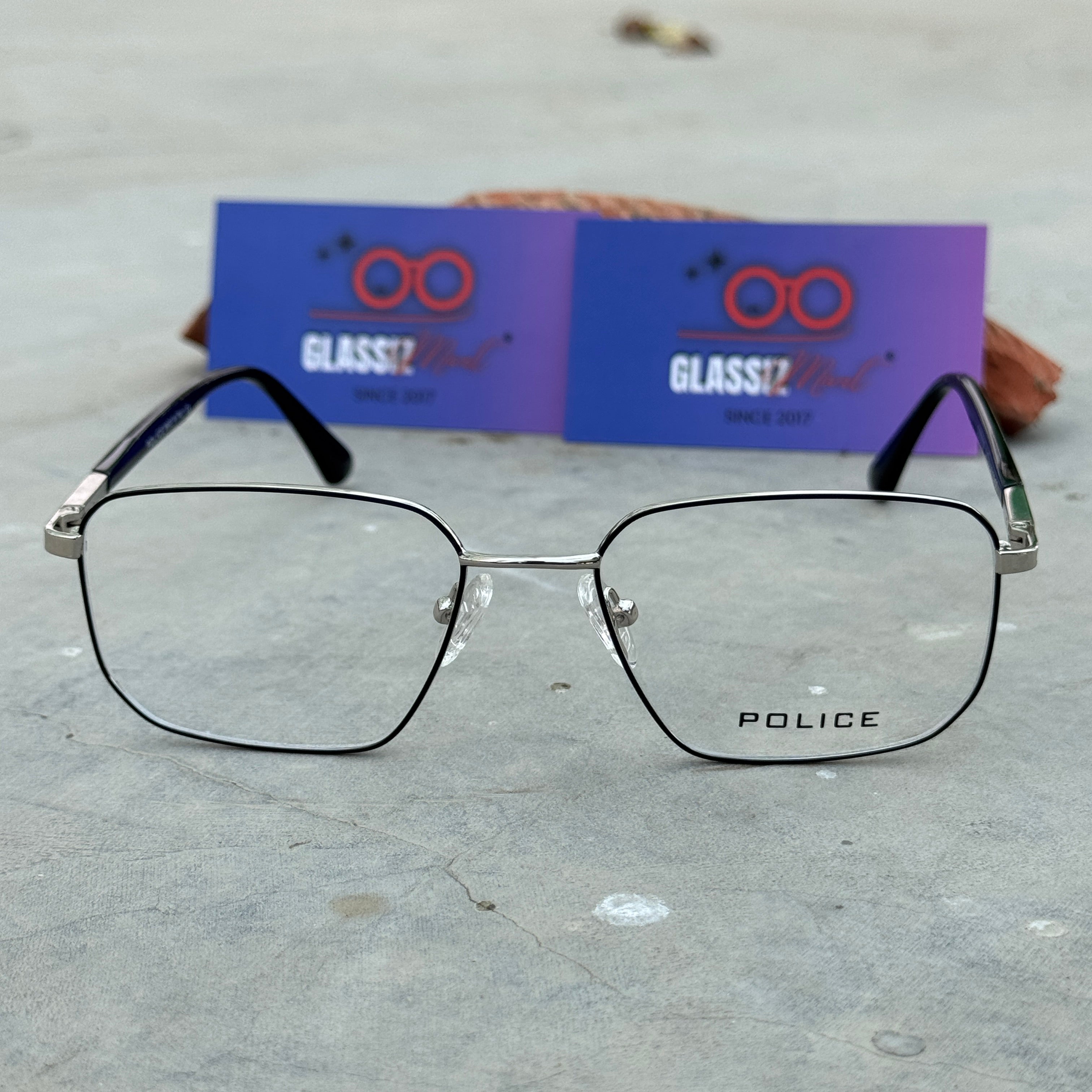 Police – 0301 – 54 – Silver Black – Metal - Optics – Unisex - Premium