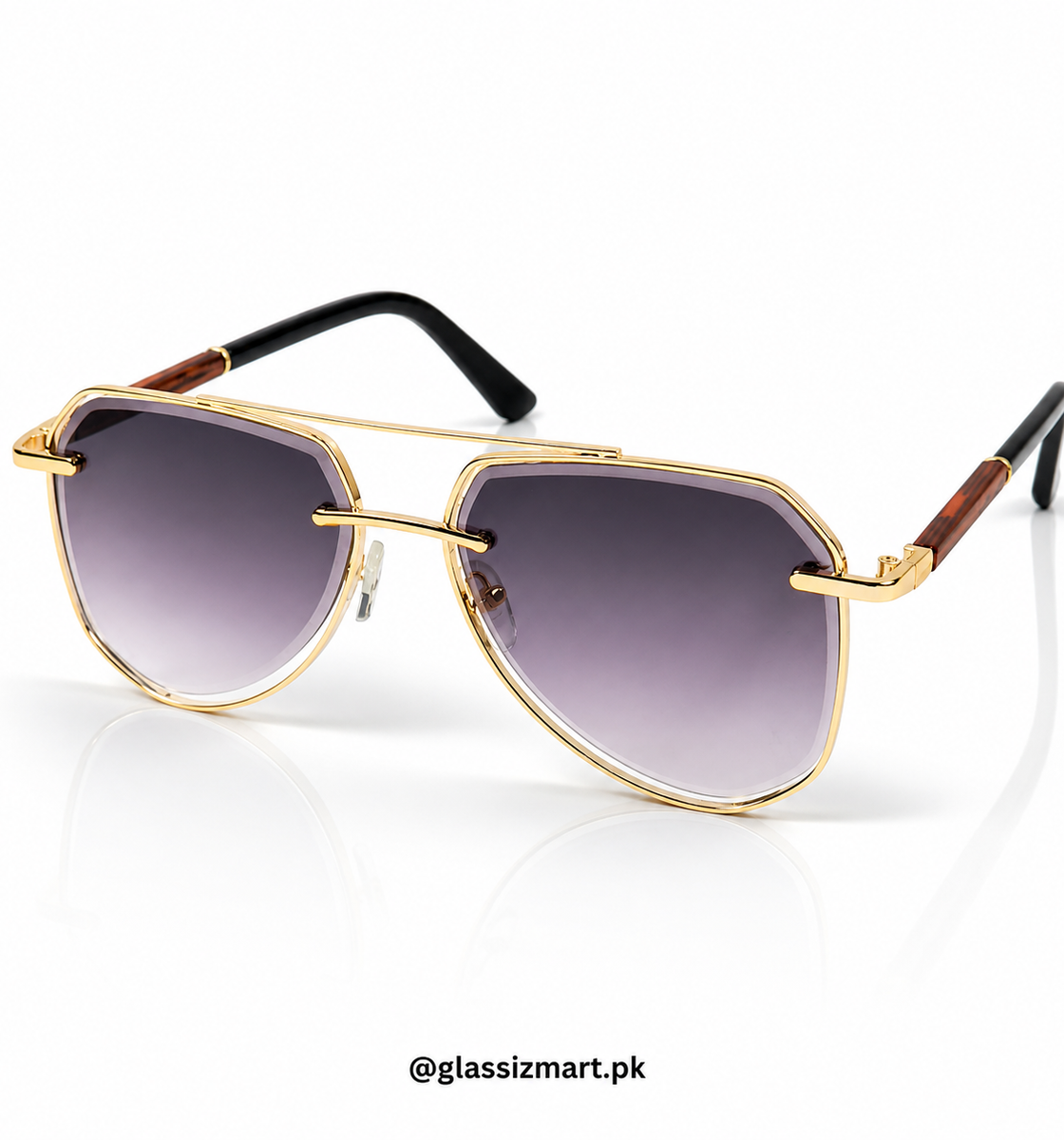 Cartier – 5015 – 52 – Golden Black Gradient – Metal – Sunglasses – Unisex