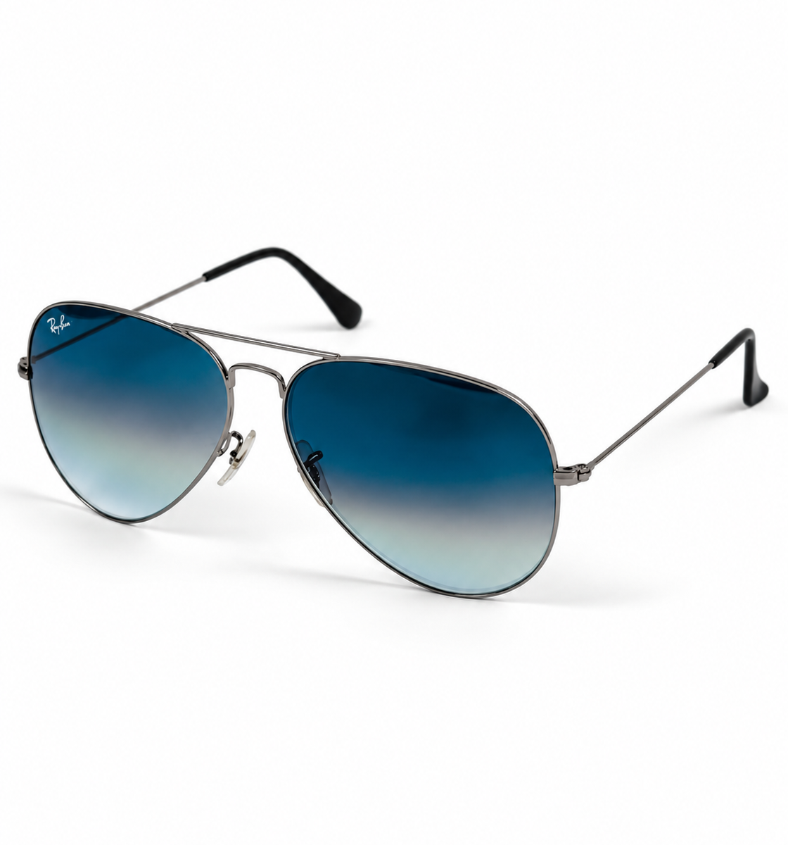 Rayban – 3026 – 62 – Silver Blue Gradient – Metal – Sunglasses – Unisex - Premium
