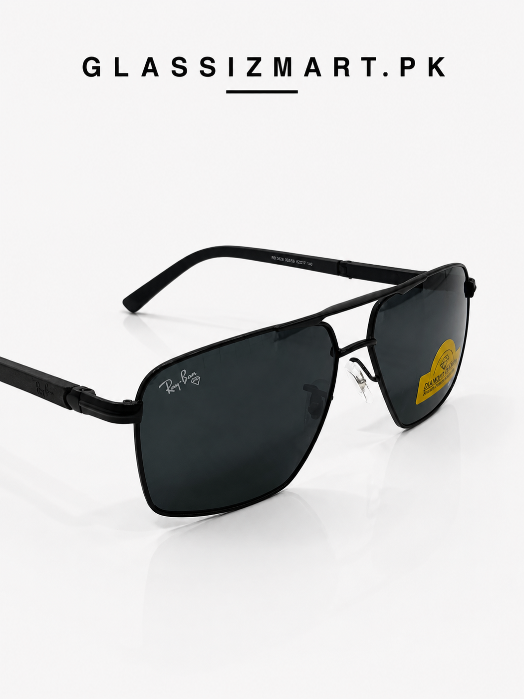 Rayban – 9713 - 56 – Black – Metal – Sunglasses