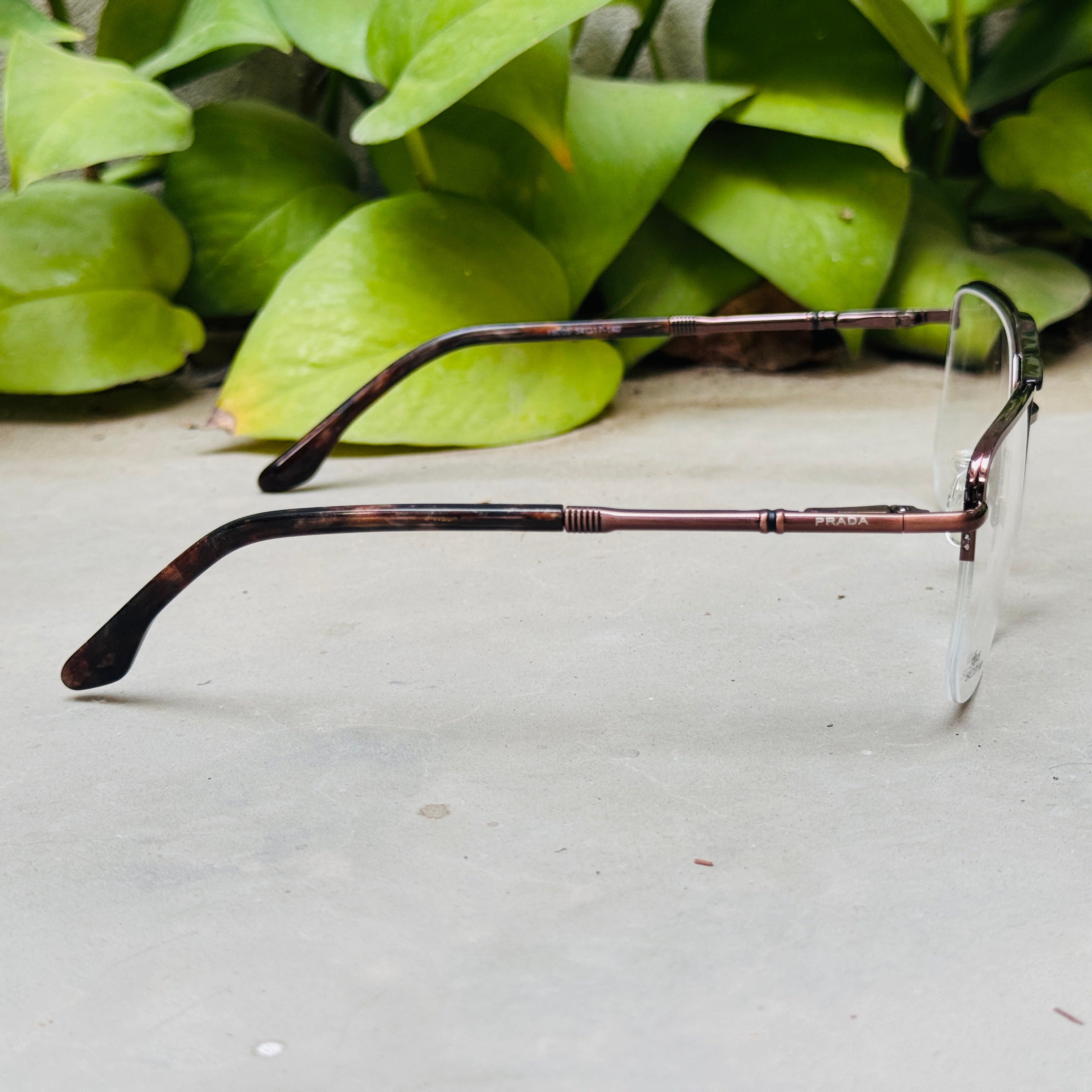 Prada – 18005 – 54 – Brown –  Metal - Optics – Unisex