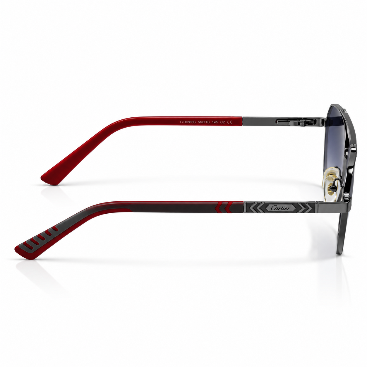 Cartier – 58443 – 54 – Black Gradient – Metal – Sunglasses – Unisex