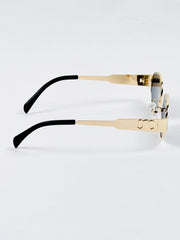 Celine – Triomphe - 55 – Golden Black – Metal – Sunglasses - Unisex