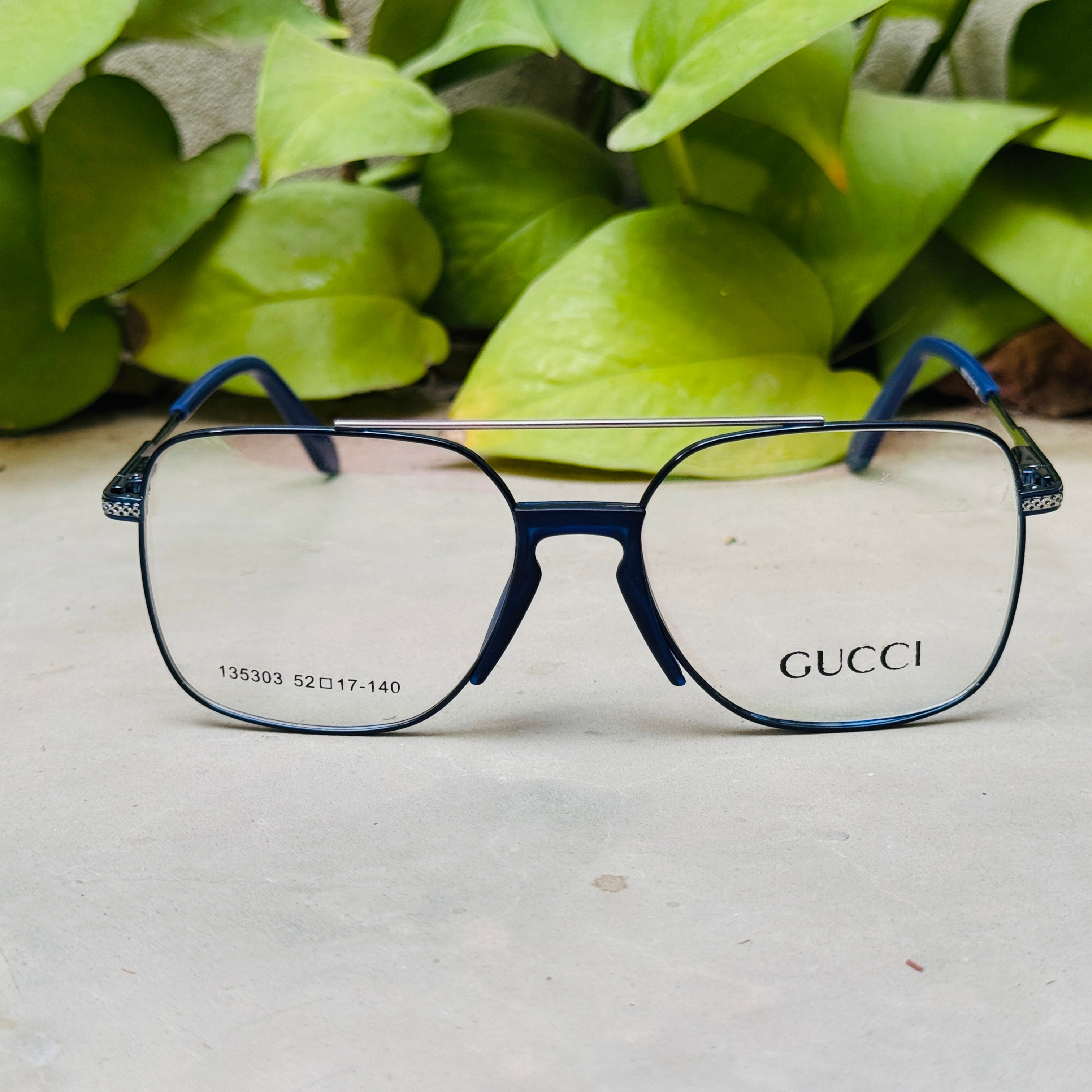 Gucci – 135303 – 52 – Blue –  Metal - Optics – Unisex