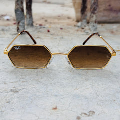 RayBan – 3728 – 58 – Golden Brown –  Metal - Sunglasses – Unisex - Premium