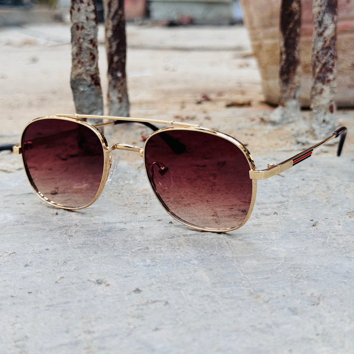 Gucci – 5577 – 56 – Golden Brown – Metal – Sunglasses – Unisex