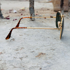 RayBan – 3561 – 57 – Golden Black –  Metal - Sunglasses – Unisex - Premium