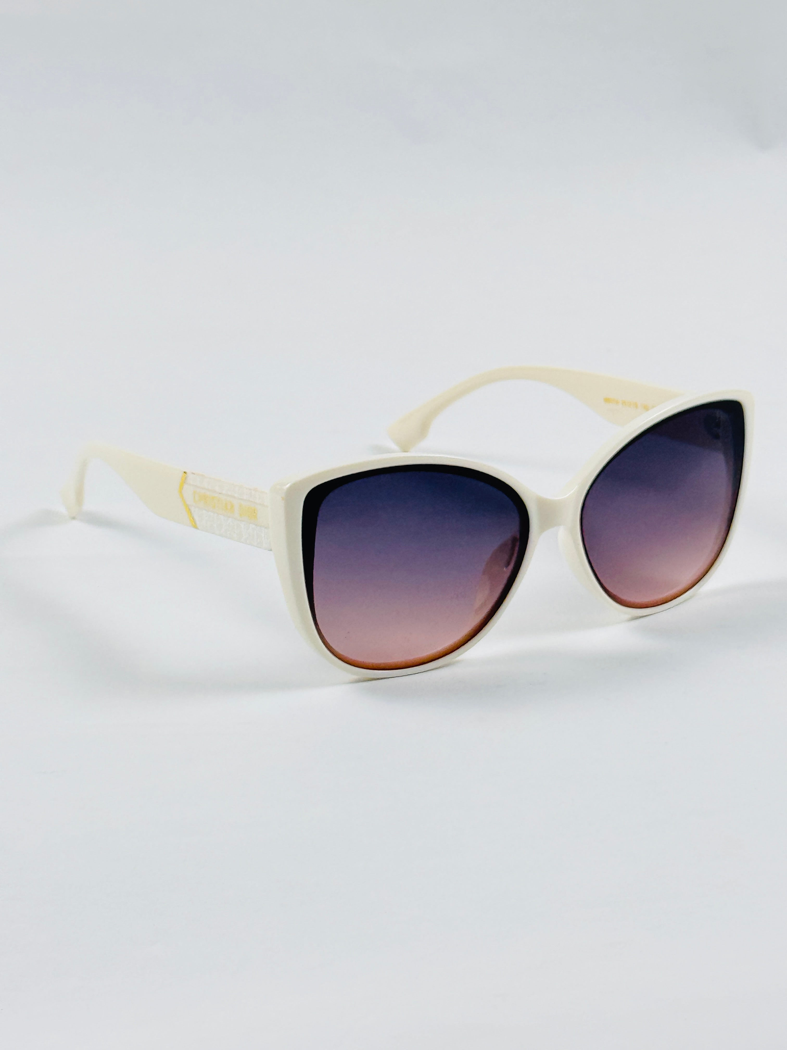 Dior - 9114 – 61 – White Pink – Acetate – Sunglasses – Ladies