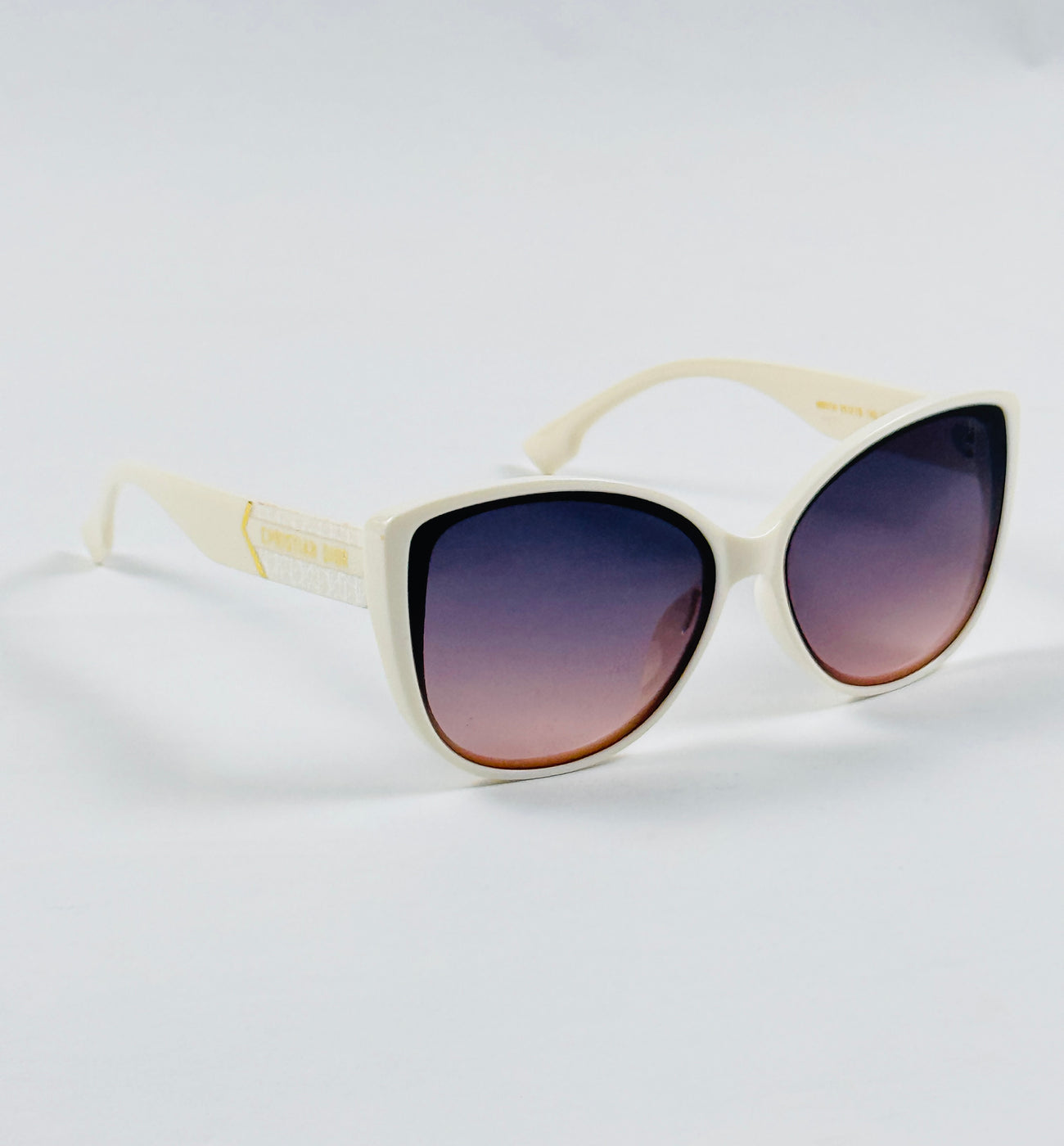 Dior - 9114 – 61 – White Pink – Acetate – Sunglasses – Ladies