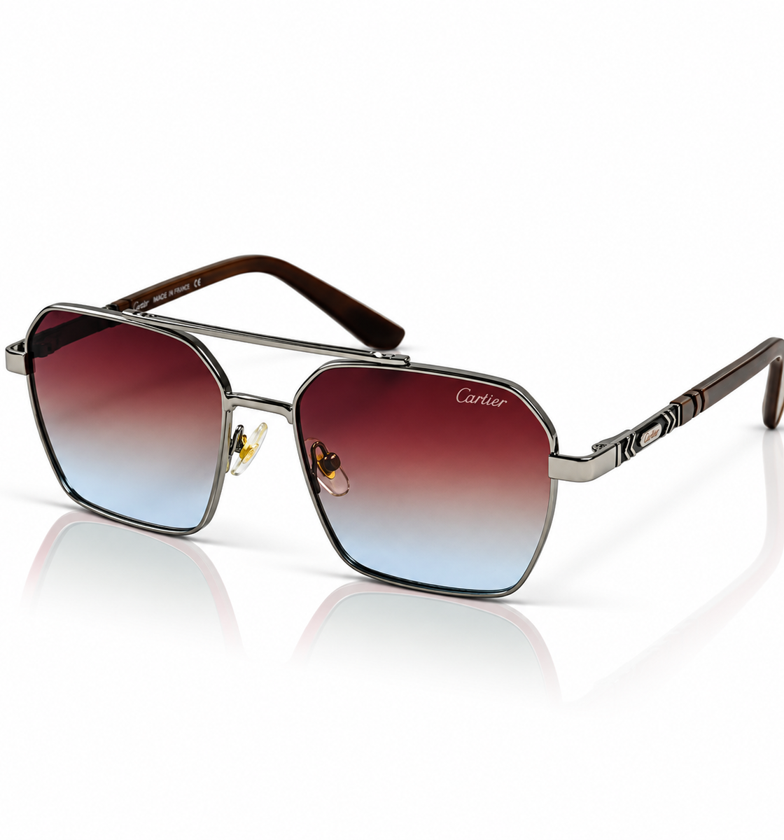 Cartier – 58443 – 54 – Grey Multi – Metal – Sunglasses – Unisex