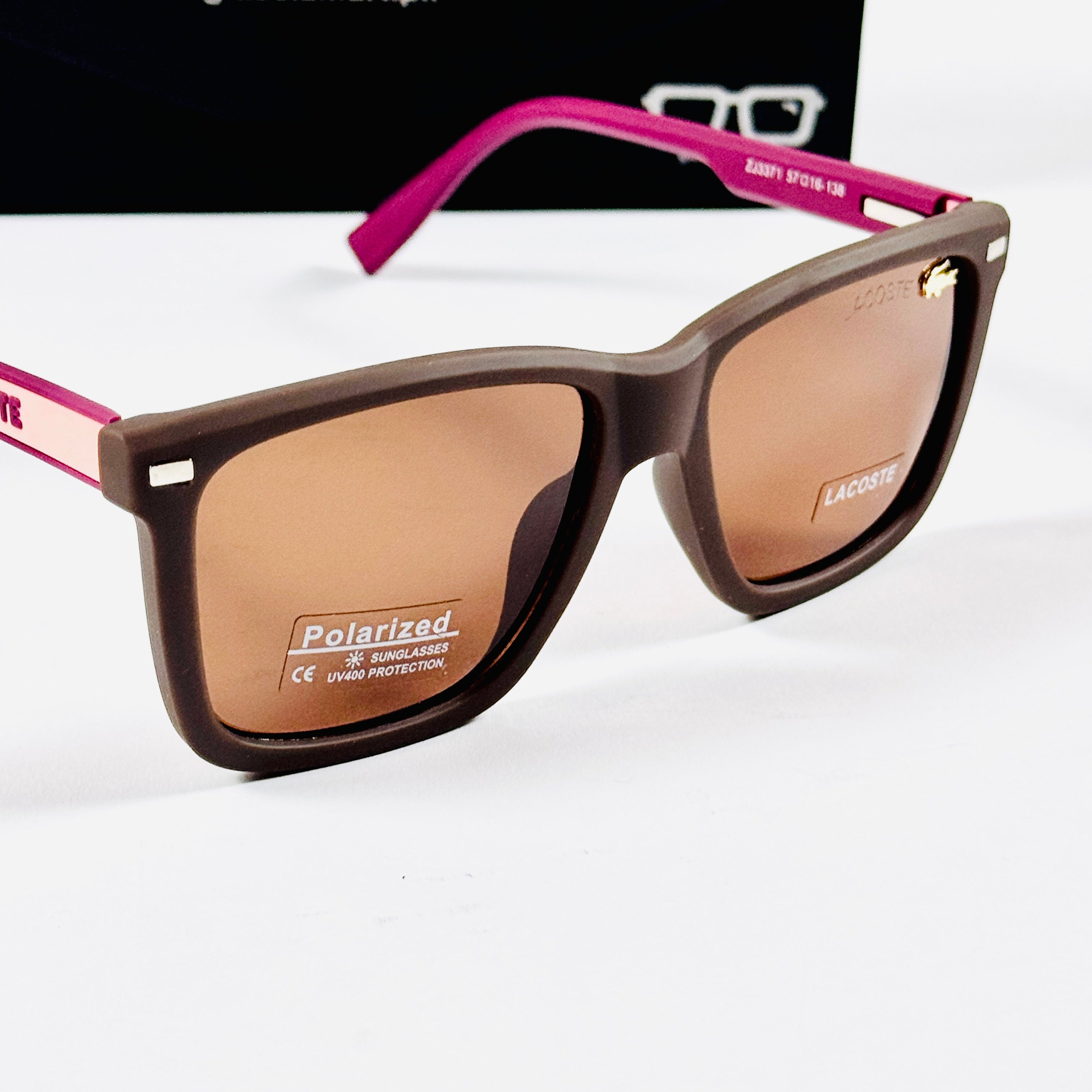 Lacoste – 3371 – 57 – Pink Brown – Acetate – Sunglasses – Unisex