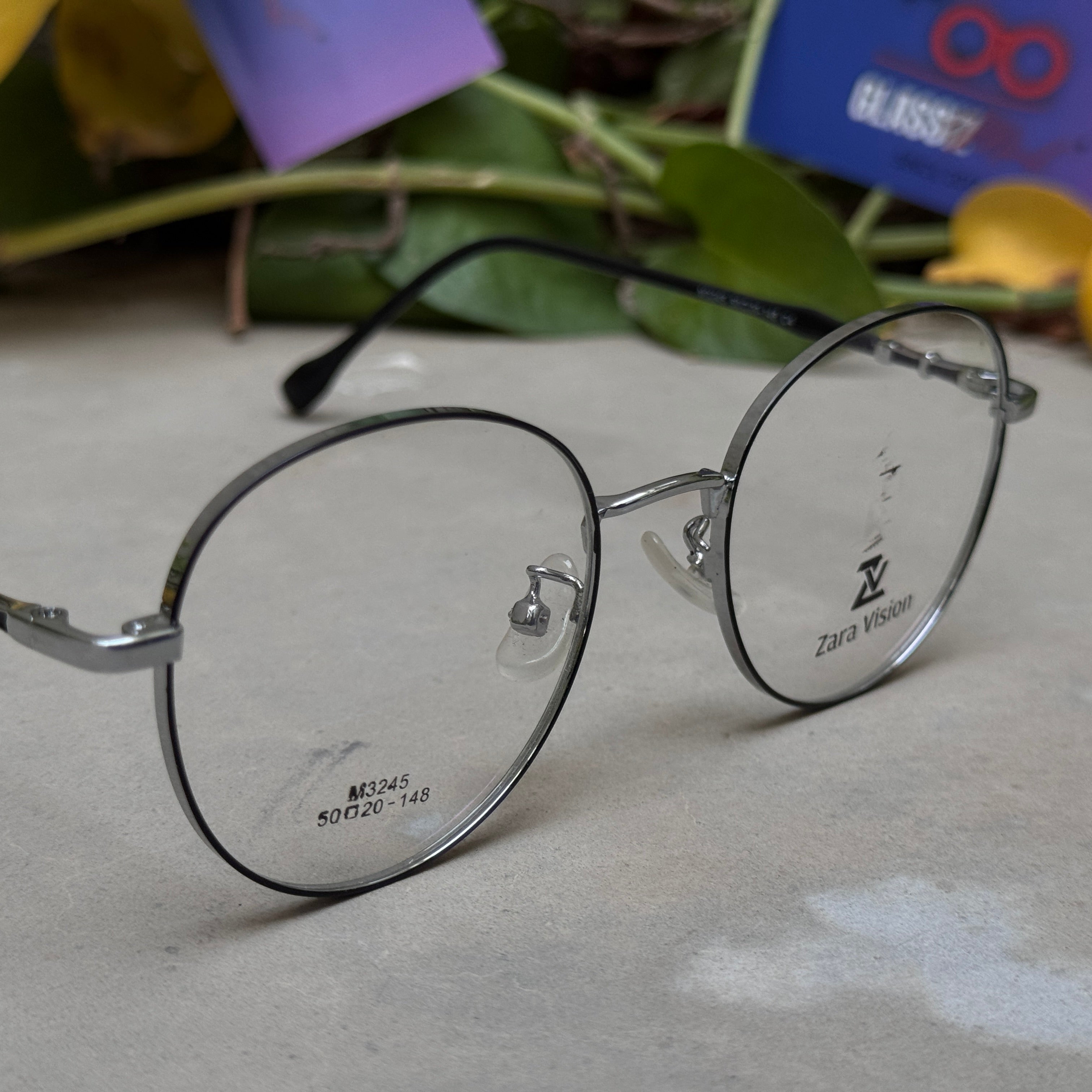 Dior – 3245 – 50 - Silver Black – Metal – Optics – Unisex