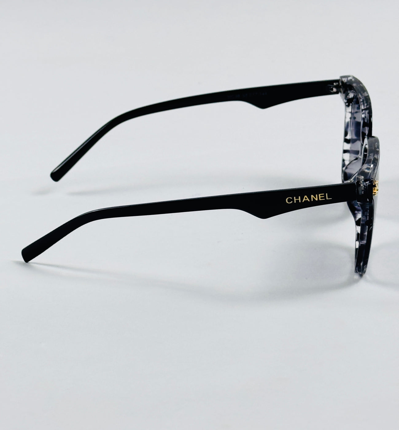 Chanel - 36236 – 58 – Black Textured – Acetate – Sunglasses – Ladies