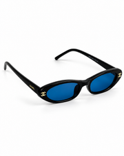 Chanel – 0621 – 52 – Black Blue – Acetate - Sunglasses – Rimless - Ladies