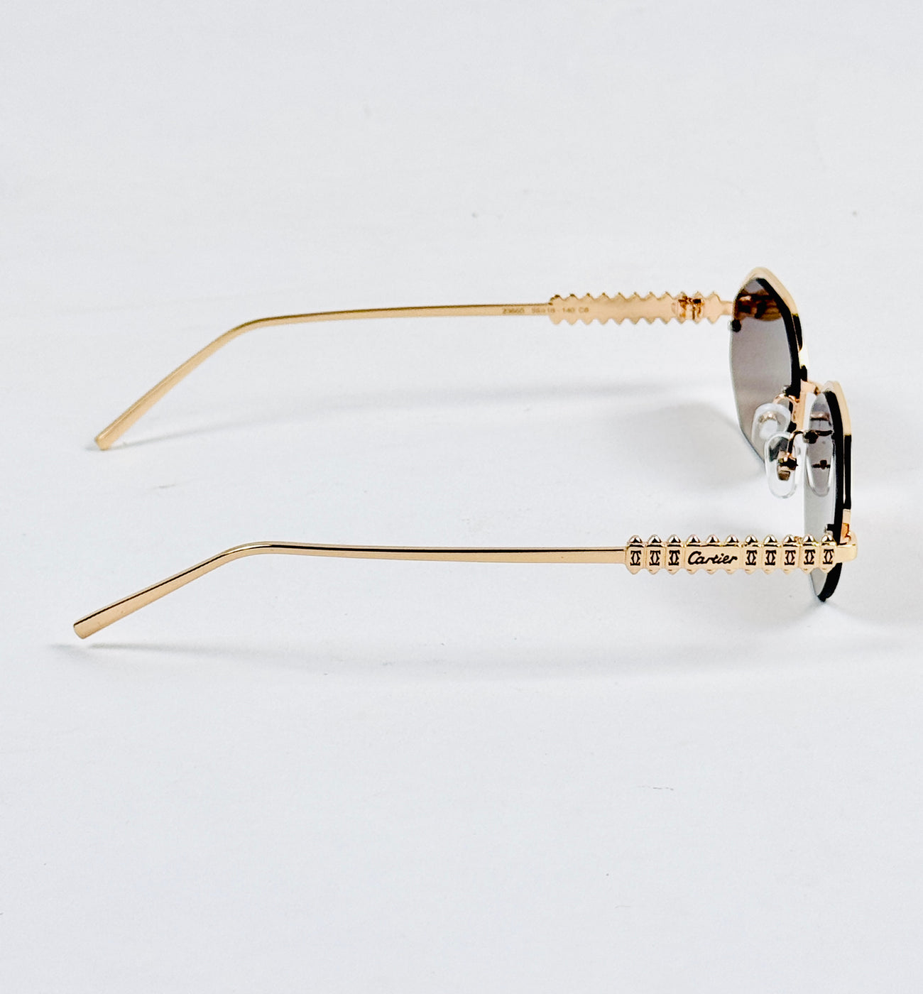 Cartier – 23660 – 55 – Golden Brown – Metal – Sunglasses – Unisex
