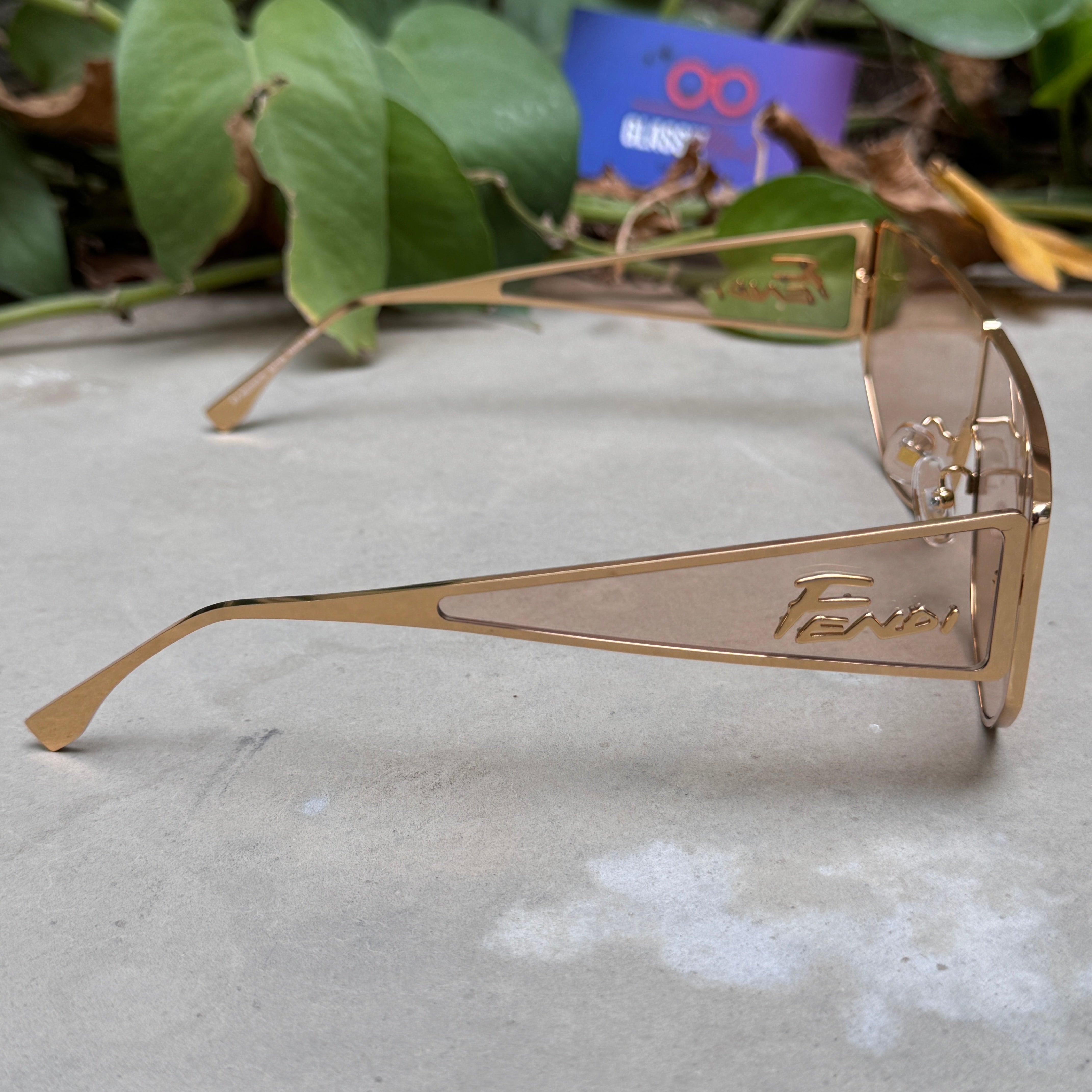 Fendi – 0093 - 70 – Pink – Metal - Sunglasses – Unisex - Premium