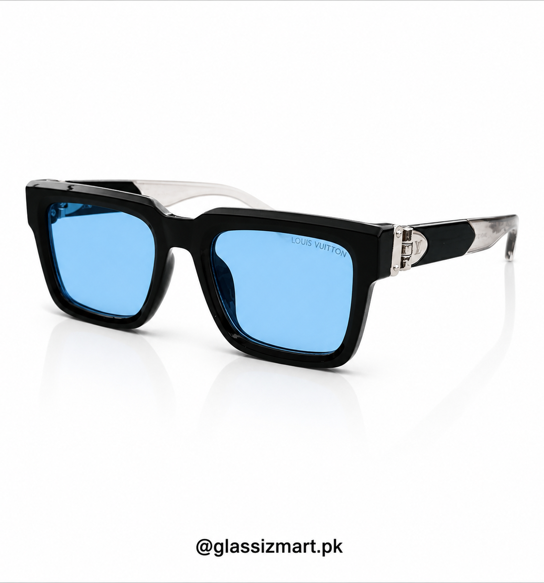 Louis Vuitton – 3490 – 52 – Black Blue – Acetate – Sunglasses – Unisex