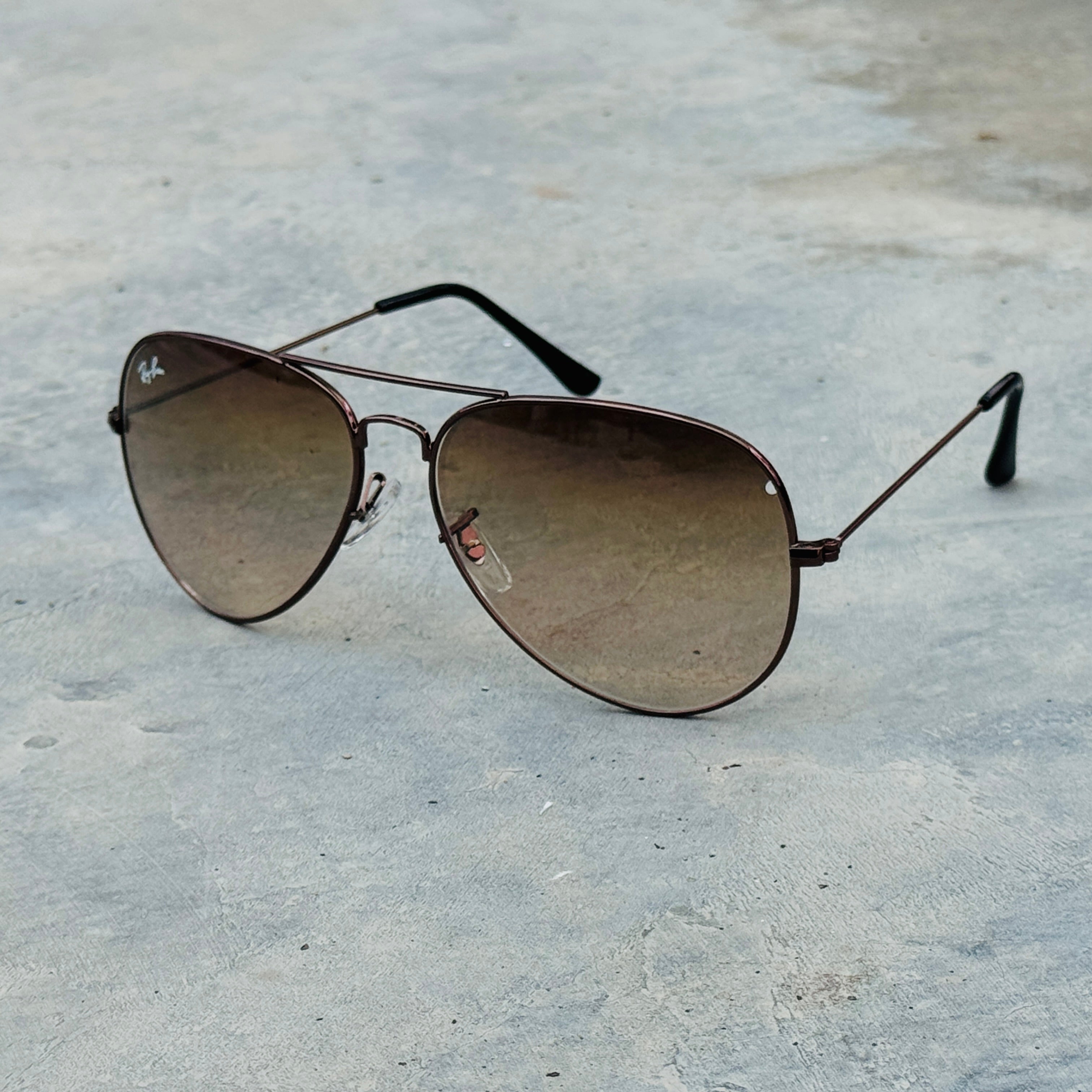 Rayban – 3026 – 62 –  Brown – Metal – Sunglasses – Unisex
