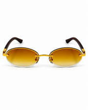 Cartier – 1455 – 60 – Golden Brown – Metal - Sunglasses – Rimless - Unisex