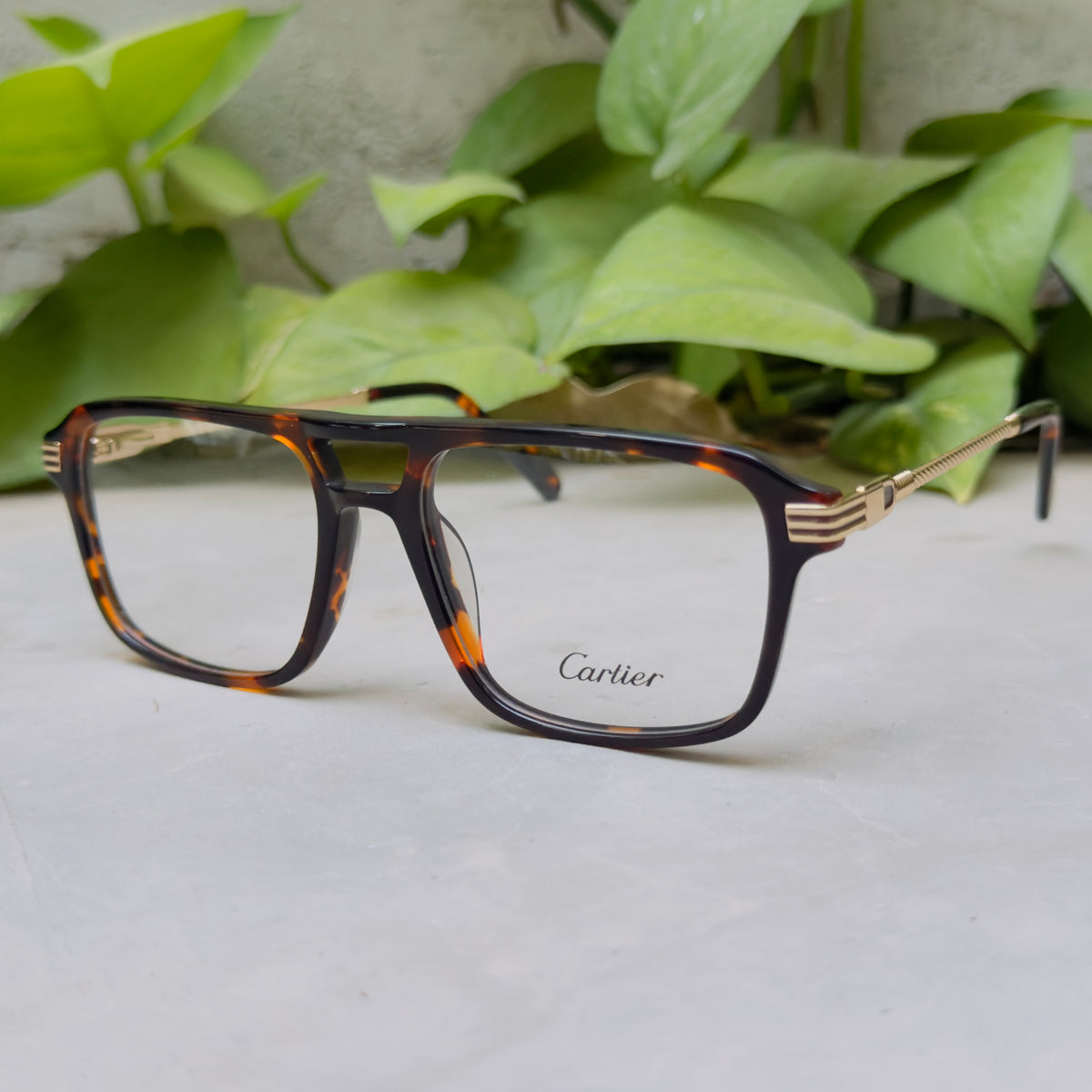 Cartier - 0370 – 54 – Tortoise –  Acetate - Metal - Optics – Unisex - Premium