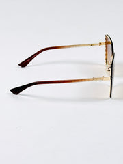 Chanel – 2204 – 56 – Golden Brown – Metal – Sunglasses – Ladies