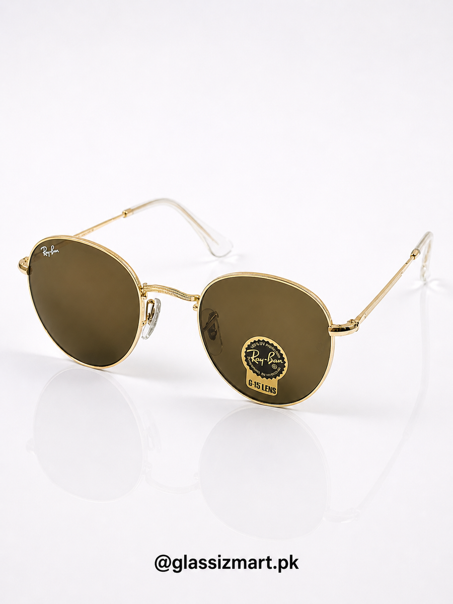 Rayban – 3772 – 50 – Golden Brown – Metal – Sunglasses – Unisex